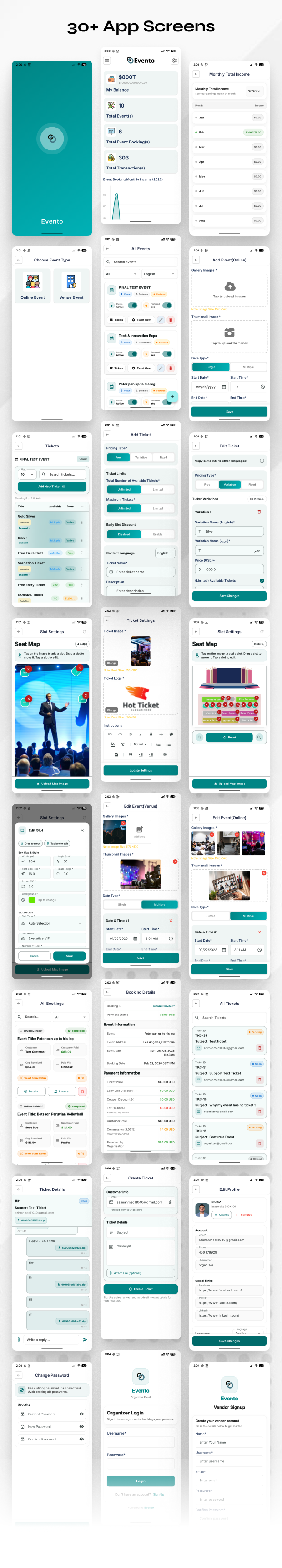 Evento Organizer Mobile App - Multivendor Event Management App for Event Organizers (Flutter)